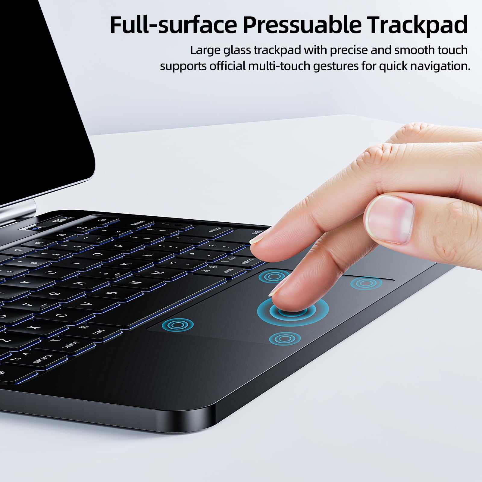 BETTDOW Capa com Teclado e Trackpad para iPad iPad Air 11 inch M3